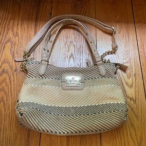 Nicole Miller raffia crossbody